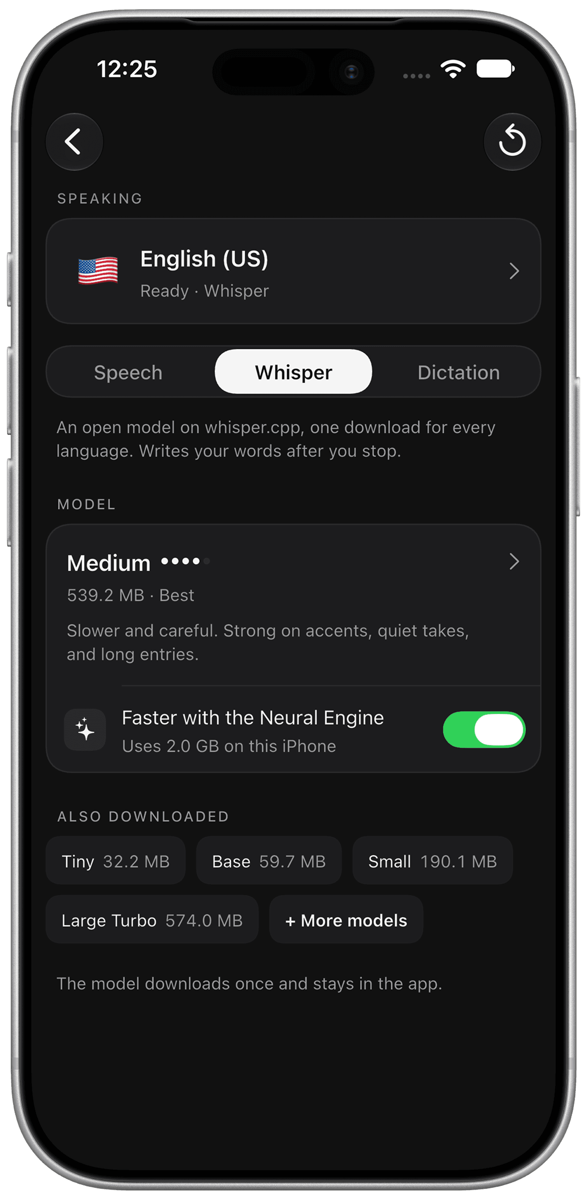 On-device language models